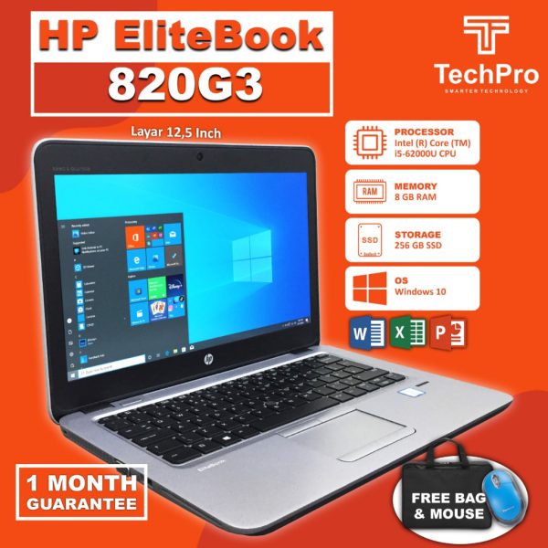 Laptop Hp Elitebook 820 G3 RAM 8GB SSD 256GB